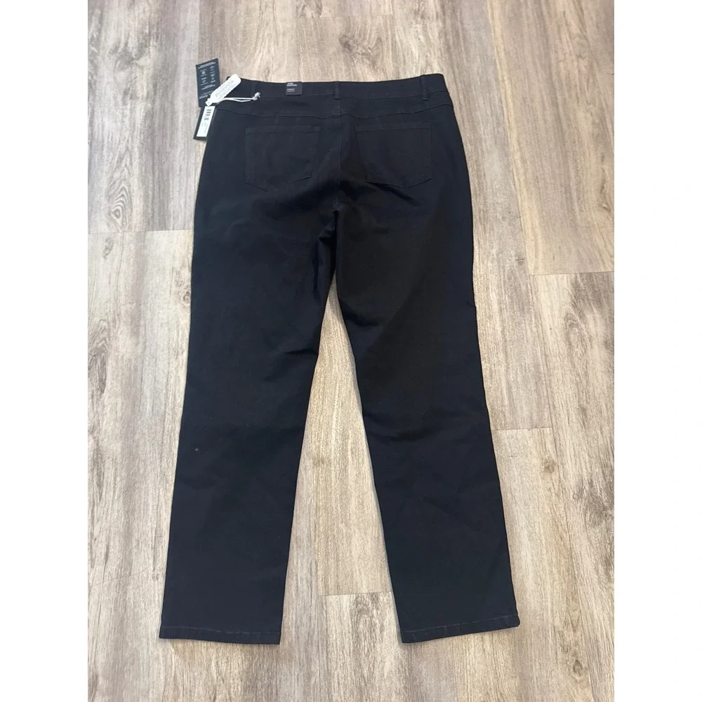 Tribal Jeans Sophia Curvy Straight Leg Black Pants Size 16W Women's‎ NWT